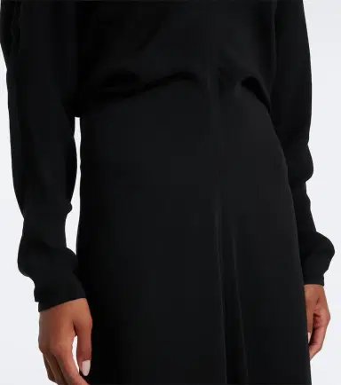 TOTEME Draped turtleneck cady midi dress | Thumbnail 6 TOTEME Draped turtleneck cady midi dress | Thumbnail 6