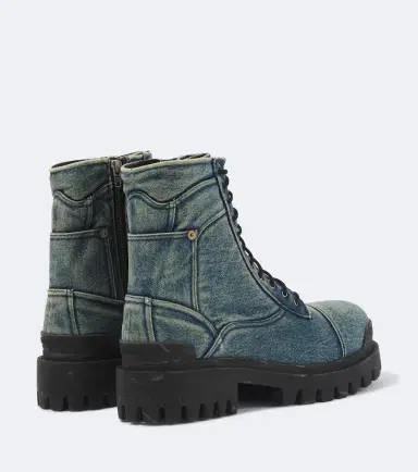 Balenciaga Combat Strike denim lace-up boots | Thumbnail 5 Balenciaga Combat Strike denim lace-up boots | Thumbnail 5