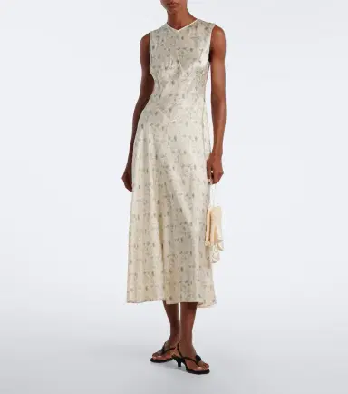 DÔEN Dôen Adelana floral silk midi dress | Thumbnail 2 DÔEN Dôen Adelana floral silk midi dress | Thumbnail 2