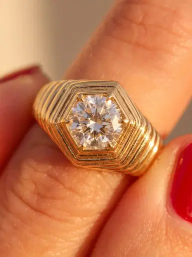 Wish Fine Jewelry 1.02ct Diamond 18K Gold Italy Ring | Thumbnail 3 Wish Fine Jewelry 1.02ct Diamond 18K Gold Italy Ring | Thumbnail 3