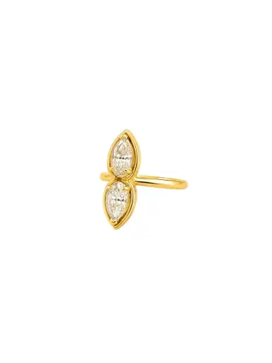 Wish Fine Jewelry 2.18ct Diamond 18K Gold Two Stones Ring | Thumbnail 2 Wish Fine Jewelry 2.18ct Diamond 18K Gold Two Stones Ring | Thumbnail 2