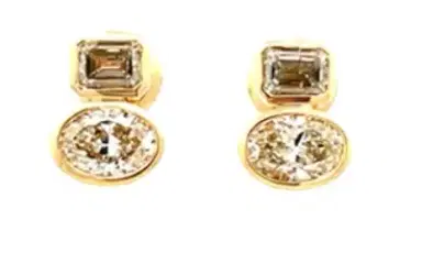 Wish Fine Jewelry 3.12ct Diamond 18K Gold Stud Earrings | Thumbnail 1 Wish Fine Jewelry 3.12ct Diamond 18K Gold Stud Earrings | Thumbnail 1