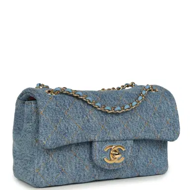 Chanel Chanel Mini "Souplissimo" Flap Bag Blue Denim Gold Hardware | Thumbnail 2 Chanel Chanel Mini "Souplissimo" Flap Bag Blue Denim Gold Hardware | Thumbnail 2