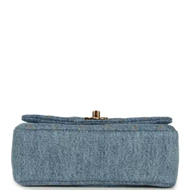 Chanel Chanel Mini "Souplissimo" Flap Bag Blue Denim Gold Hardware | Thumbnail 6 Chanel Chanel Mini "Souplissimo" Flap Bag Blue Denim Gold Hardware | Thumbnail 6
