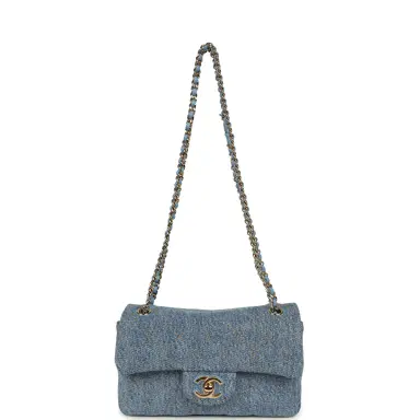 Chanel Chanel Mini "Souplissimo" Flap Bag Blue Denim Gold Hardware | Thumbnail 7 Chanel Chanel Mini "Souplissimo" Flap Bag Blue Denim Gold Hardware | Thumbnail 7