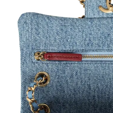 Chanel Chanel Mini "Souplissimo" Flap Bag Blue Denim Gold Hardware | Thumbnail 8 Chanel Chanel Mini "Souplissimo" Flap Bag Blue Denim Gold Hardware | Thumbnail 8
