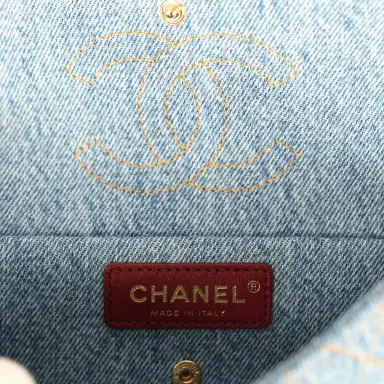 Chanel Chanel Mini "Souplissimo" Flap Bag Blue Denim Gold Hardware | Thumbnail 10 Chanel Chanel Mini "Souplissimo" Flap Bag Blue Denim Gold Hardware | Thumbnail 10