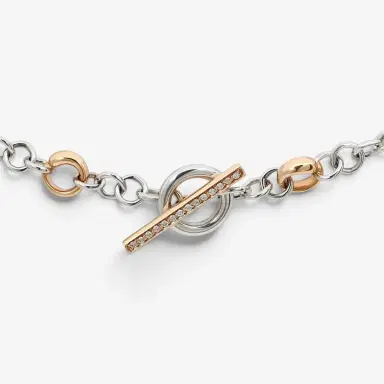 Crivelli Crivelli 18K White & Rose Gold 17.5'' Diamond Link Chain Necklace by The Solist | Thumbnail 3 Crivelli Crivelli 18K White & Rose Gold 17.5'' Diamond Link Chain Necklace by The Solist | Thumbnail 3