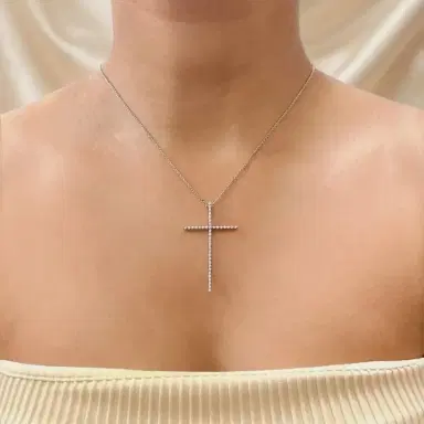Crivelli Crivelli 18K White Gold Diamond Cross Pendant Necklace by The Solist | Thumbnail 2 Crivelli Crivelli 18K White Gold Diamond Cross Pendant Necklace by The Solist | Thumbnail 2