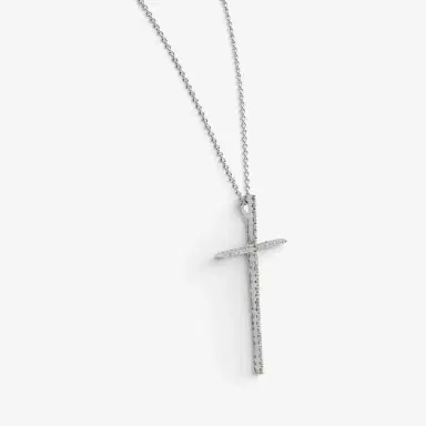 Crivelli Crivelli 18K White Gold Diamond Cross Pendant Necklace by The Solist | Thumbnail 3 Crivelli Crivelli 18K White Gold Diamond Cross Pendant Necklace by The Solist | Thumbnail 3