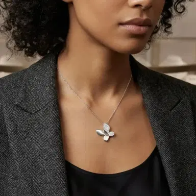 Crivelli Crivelli Butterfly 18K White Gold Diamond Pendant Necklace by The Solist | Thumbnail 2 Crivelli Crivelli Butterfly 18K White Gold Diamond Pendant Necklace by The Solist | Thumbnail 2
