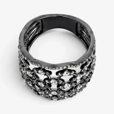 Crivelli Crivelli Fascia Bombata Griffata 18K White Gold & Rhodium Diamond Ring Sz. 6 by The Solist | Thumbnail 3 Crivelli Crivelli Fascia Bombata Griffata 18K White Gold & Rhodium Diamond Ring Sz. 6 by The Solist | Thumbnail 3