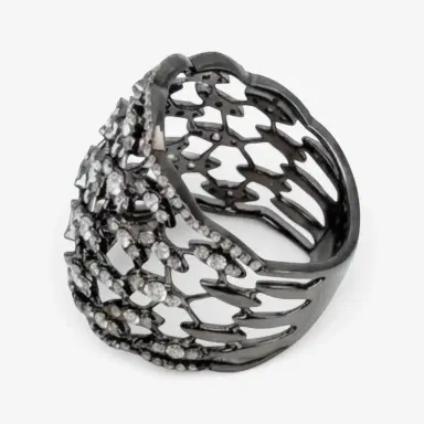 Crivelli Crivelli Fascia Bombata Griffata 18K White Gold & Rhodium Diamond Ring Sz. 6 by The Solist | Thumbnail 4 Crivelli Crivelli Fascia Bombata Griffata 18K White Gold & Rhodium Diamond Ring Sz. 6 by The Solist | Thumbnail 4