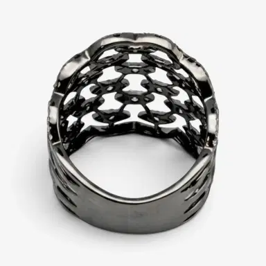 Crivelli Crivelli Fascia Bombata Griffata 18K White Gold & Rhodium Diamond Ring Sz. 6 by The Solist | Thumbnail 5 Crivelli Crivelli Fascia Bombata Griffata 18K White Gold & Rhodium Diamond Ring Sz. 6 by The Solist | Thumbnail 5