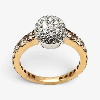 Crivelli Crivelli Girodito 18K Rose Gold White & Brown Diamond Ring Sz. 7 by The Solist | Thumbnail 2 Crivelli Crivelli Girodito 18K Rose Gold White & Brown Diamond Ring Sz. 7 by The Solist | Thumbnail 2
