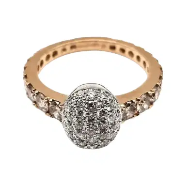 Crivelli Crivelli Girodito 18K Rose Gold White & Brown Diamond Ring Sz. 7 by The Solist | Thumbnail 1 Crivelli Crivelli Girodito 18K Rose Gold White & Brown Diamond Ring Sz. 7 by The Solist | Thumbnail 1