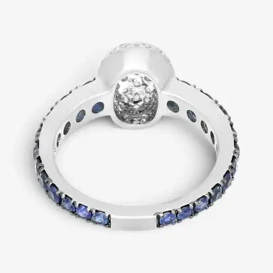 Crivelli Crivelli Girodito 18K White Gold Diamond & Blue Sapphire Ring Sz. 7 by The Solist | Thumbnail 4 Crivelli Crivelli Girodito 18K White Gold Diamond & Blue Sapphire Ring Sz. 7 by The Solist | Thumbnail 4