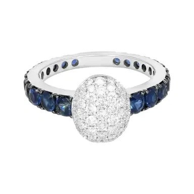 Crivelli Crivelli Girodito 18K White Gold Diamond & Blue Sapphire Ring Sz. 7 by The Solist | Thumbnail 1 Crivelli Crivelli Girodito 18K White Gold Diamond & Blue Sapphire Ring Sz. 7 by The Solist | Thumbnail 1