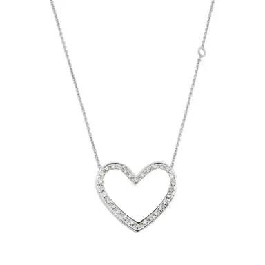 Crivelli Crivelli Heart 18K White Gold Diamond Pendant Necklace by The Solist | Thumbnail 1 Crivelli Crivelli Heart 18K White Gold Diamond Pendant Necklace by The Solist | Thumbnail 1