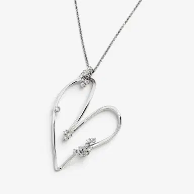 Crivelli Crivelli Large Heart 18K White Gold Diamond Pendant Necklace by The Solist | Thumbnail 4 Crivelli Crivelli Large Heart 18K White Gold Diamond Pendant Necklace by The Solist | Thumbnail 4