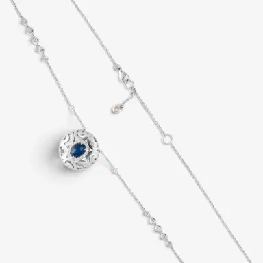 Crivelli Crivelli Ricami Luci 18K White Gold Diamond & Blue Sapphire Pendant Necklace by The Solist | Thumbnail 4 Crivelli Crivelli Ricami Luci 18K White Gold Diamond & Blue Sapphire Pendant Necklace by The Solist | Thumbnail 4