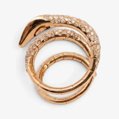 Crivelli Crivelli Ricciolo Snake 18K Yellow Gold & Stainless Steel Diamond Ring Sz. 6.25 by The Solist | Thumbnail 4 Crivelli Crivelli Ricciolo Snake 18K Yellow Gold & Stainless Steel Diamond Ring Sz. 6.25 by The Solist | Thumbnail 4