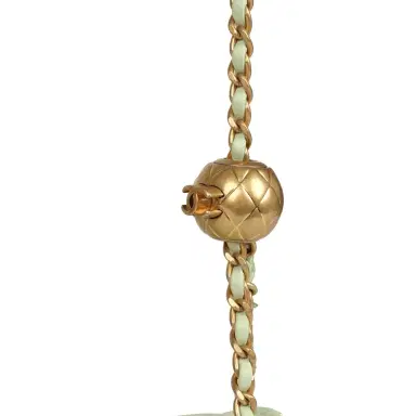 Chanel Chanel Mini Square Pearl Crush Flap Bag Light Green Lambskin Antique Gold Hardware | Thumbnail 8 Chanel Chanel Mini Square Pearl Crush Flap Bag Light Green Lambskin Antique Gold Hardware | Thumbnail 8