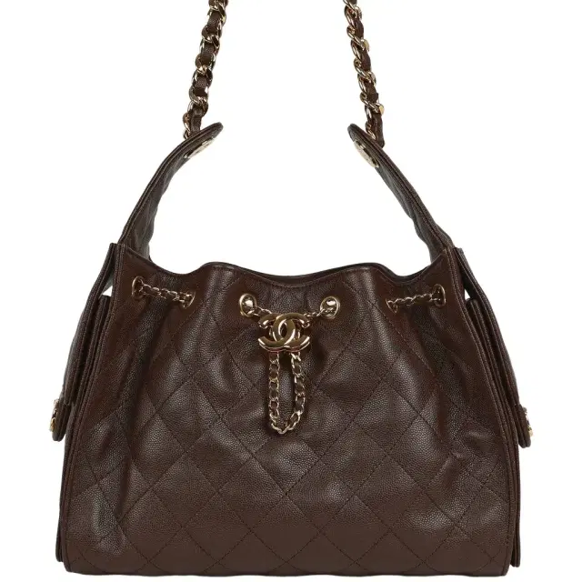 Chanel Small 25 Hobo Bag Dark Brown Caviar Gold Hardware Chanel Small 25 Hobo Bag Dark Brown Caviar Gold Hardware