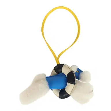 HERMÈS Hermes "A La Mer" Budy Charm Ecru, Bleu Hydra, Jaune De Naples, Bleu Nuit, Craie Merino Wool and Milo Lambskin | Thumbnail 2 HERMÈS Hermes "A La Mer" Budy Charm Ecru, Bleu Hydra, Jaune De Naples, Bleu Nuit, Craie Merino Wool and Milo Lambskin | Thumbnail 2