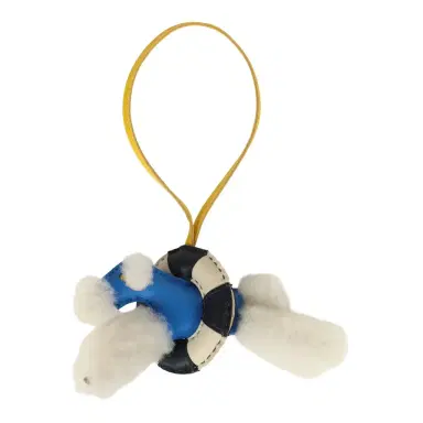 HERMÈS Hermes "A La Mer" Budy Charm Ecru, Bleu Hydra, Jaune De Naples, Bleu Nuit, Craie Merino Wool and Milo Lambskin | Thumbnail 1 HERMÈS Hermes "A La Mer" Budy Charm Ecru, Bleu Hydra, Jaune De Naples, Bleu Nuit, Craie Merino Wool and Milo Lambskin | Thumbnail 1