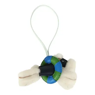 HERMÈS Hermes "A La Mer" Budy Charm Ecru, Bleu Nuit, Vert Peppermint, Bleu Hydra, Vert Yucca Merino Wool and Milo Lambskin | Thumbnail 2 HERMÈS Hermes "A La Mer" Budy Charm Ecru, Bleu Nuit, Vert Peppermint, Bleu Hydra, Vert Yucca Merino Wool and Milo Lambskin | Thumbnail 2