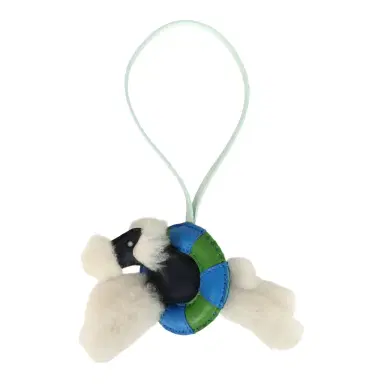 HERMÈS Hermes "A La Mer" Budy Charm Ecru, Bleu Nuit, Vert Peppermint, Bleu Hydra, Vert Yucca Merino Wool and Milo Lambskin | Thumbnail 1 HERMÈS Hermes "A La Mer" Budy Charm Ecru, Bleu Nuit, Vert Peppermint, Bleu Hydra, Vert Yucca Merino Wool and Milo Lambskin | Thumbnail 1