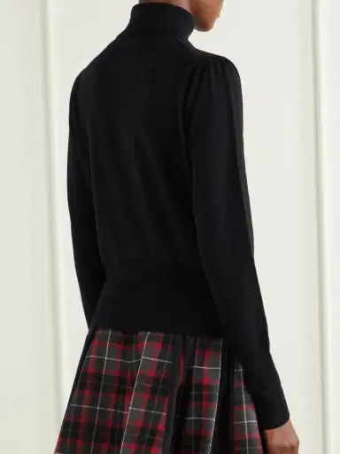 Vivienne Westwood Pamela Logo-embroidered Gathered Wool Turtleneck Sweater | Thumbnail 4 Vivienne Westwood Pamela Logo-embroidered Gathered Wool Turtleneck Sweater | Thumbnail 4