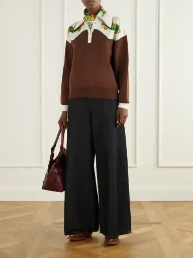 ALÉMAIS Lasso Intarsia-knit Merino Wool-blend Polo Sweater | Thumbnail 2 ALÉMAIS Lasso Intarsia-knit Merino Wool-blend Polo Sweater | Thumbnail 2