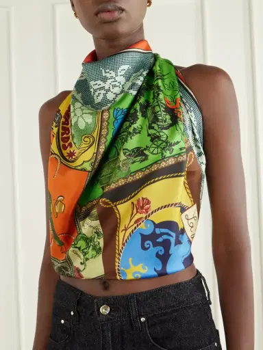 ALÉMAIS Ace Printed Silk-twill Scarf | Thumbnail 3 ALÉMAIS Ace Printed Silk-twill Scarf | Thumbnail 3