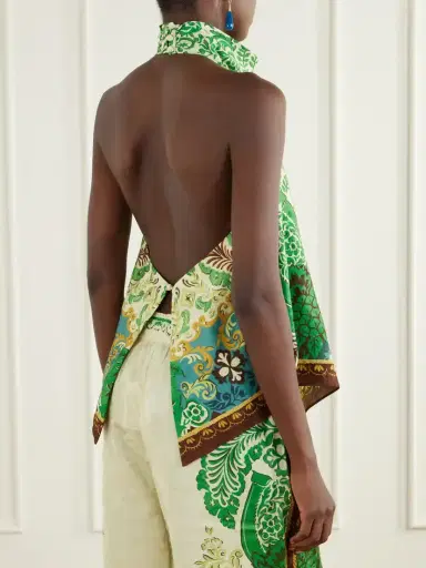 ALÉMAIS Florence Floral-jacquard Satin Top | Thumbnail 3 ALÉMAIS Florence Floral-jacquard Satin Top | Thumbnail 3