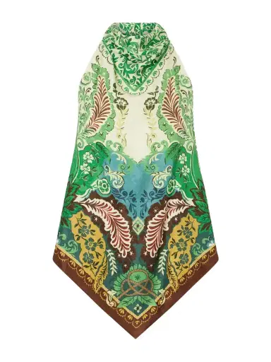 ALÉMAIS Florence Floral-jacquard Satin Top | Thumbnail 1 ALÉMAIS Florence Floral-jacquard Satin Top | Thumbnail 1