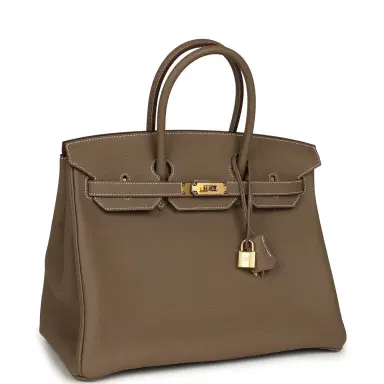 HERMÈS Hermes Birkin 35 Etoupe Togo Gold Hardware | Thumbnail 2 HERMÈS Hermes Birkin 35 Etoupe Togo Gold Hardware | Thumbnail 2