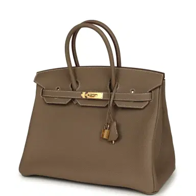 HERMÈS Hermes Birkin 35 Etoupe Togo Gold Hardware | Thumbnail 5 HERMÈS Hermes Birkin 35 Etoupe Togo Gold Hardware | Thumbnail 5