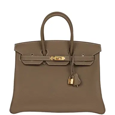 HERMÈS Hermes Birkin 35 Etoupe Togo Gold Hardware | Thumbnail 1 HERMÈS Hermes Birkin 35 Etoupe Togo Gold Hardware | Thumbnail 1