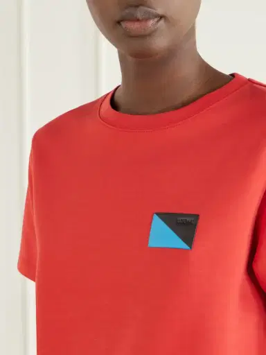 Loewe Leather-trimmed Logo-embossed Cotton-blend Jersey T-shirt | Thumbnail 5 Loewe Leather-trimmed Logo-embossed Cotton-blend Jersey T-shirt | Thumbnail 5