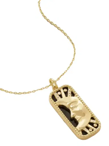 L’Atelier Nawbar Moon To My Sun 18-karat Gold, Diamond And Onyx Pendant Necklace | Thumbnail 1 L’Atelier Nawbar Moon To My Sun 18-karat Gold, Diamond And Onyx Pendant Necklace | Thumbnail 1