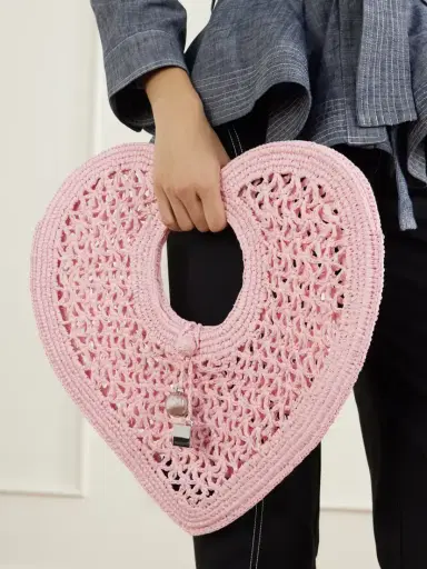 Jacquemus Le Spiaggia Coeur Leather-trimmed Raffia Tote Bag | Thumbnail 2 Jacquemus Le Spiaggia Coeur Leather-trimmed Raffia Tote Bag | Thumbnail 2