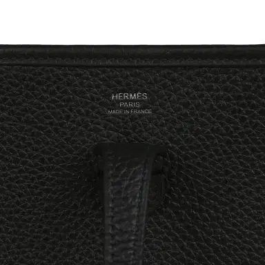 HERMÈS Hermes Evelyne 23 Black Clemence Palladium Hardware | Thumbnail 7 HERMÈS Hermes Evelyne 23 Black Clemence Palladium Hardware | Thumbnail 7