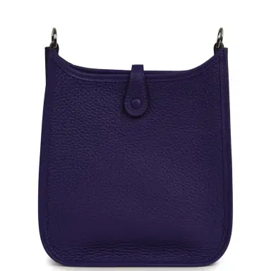 HERMÈS Hermes Evelyne TPM Purple Clemence Palladium Hardware | Thumbnail 4 HERMÈS Hermes Evelyne TPM Purple Clemence Palladium Hardware | Thumbnail 4