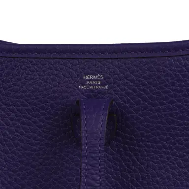 HERMÈS Hermes Evelyne TPM Purple Clemence Palladium Hardware | Thumbnail 7 HERMÈS Hermes Evelyne TPM Purple Clemence Palladium Hardware | Thumbnail 7