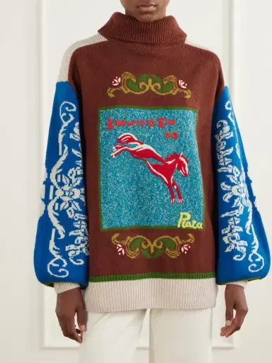 ALÉMAIS Lasso Embroidered Merino Wool Sweater | Thumbnail 3 ALÉMAIS Lasso Embroidered Merino Wool Sweater | Thumbnail 3