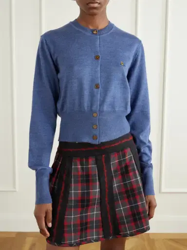Vivienne Westwood Bea Logo-embroidered Wool And Silk-blend Cardigan | Thumbnail 3 Vivienne Westwood Bea Logo-embroidered Wool And Silk-blend Cardigan | Thumbnail 3
