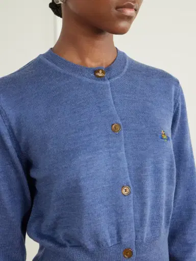 Vivienne Westwood Bea Logo-embroidered Wool And Silk-blend Cardigan | Thumbnail 5 Vivienne Westwood Bea Logo-embroidered Wool And Silk-blend Cardigan | Thumbnail 5