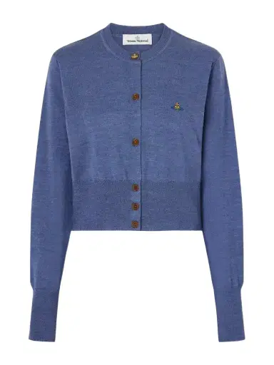 Vivienne Westwood Bea Logo-embroidered Wool And Silk-blend Cardigan | Thumbnail 1 Vivienne Westwood Bea Logo-embroidered Wool And Silk-blend Cardigan | Thumbnail 1